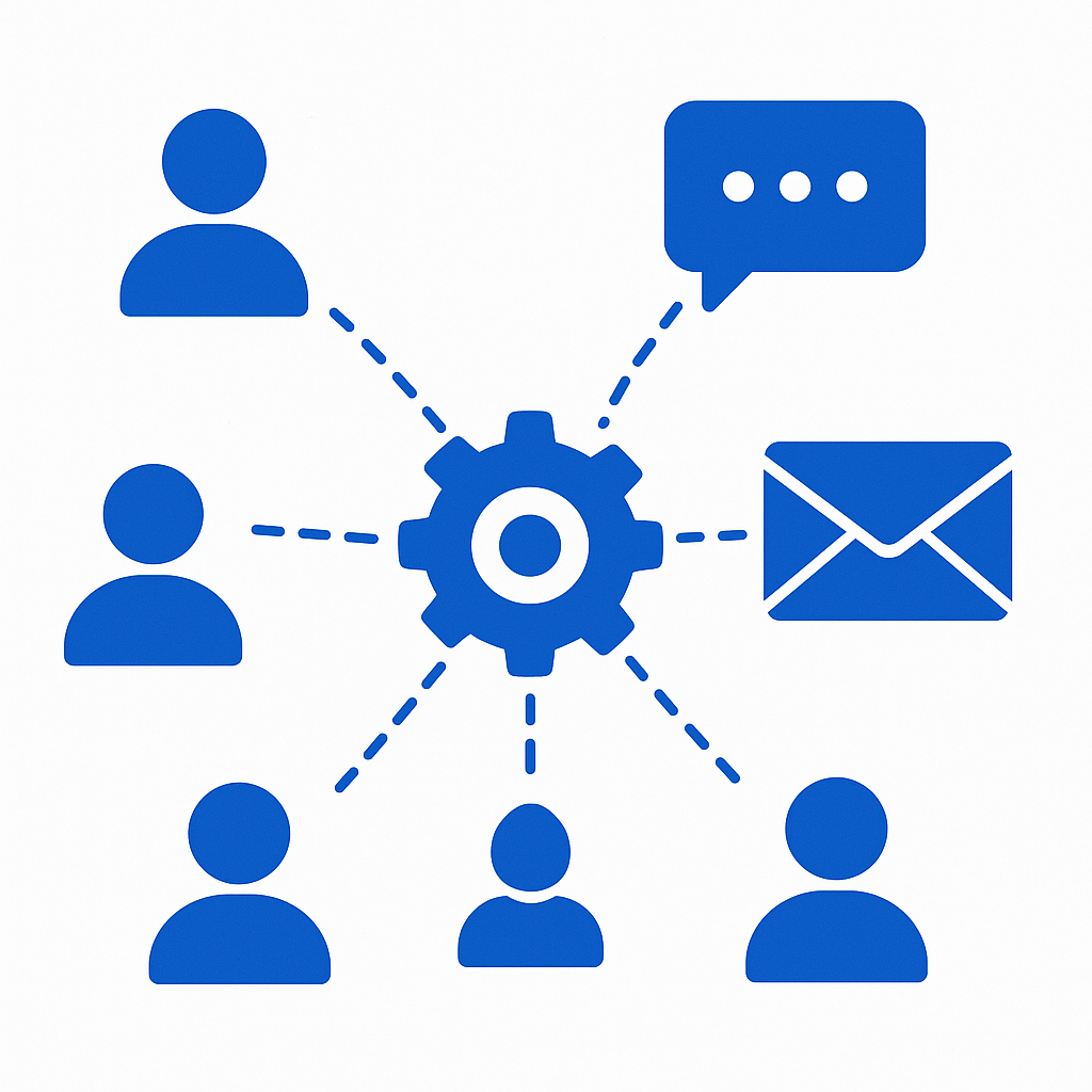 Customer communication hub with text and email automation
